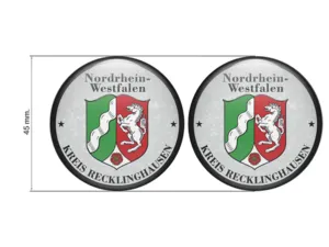 TUV Aufkleber Nordhein Westfalen Kreis Recklinghausen Nummernschild plakette
